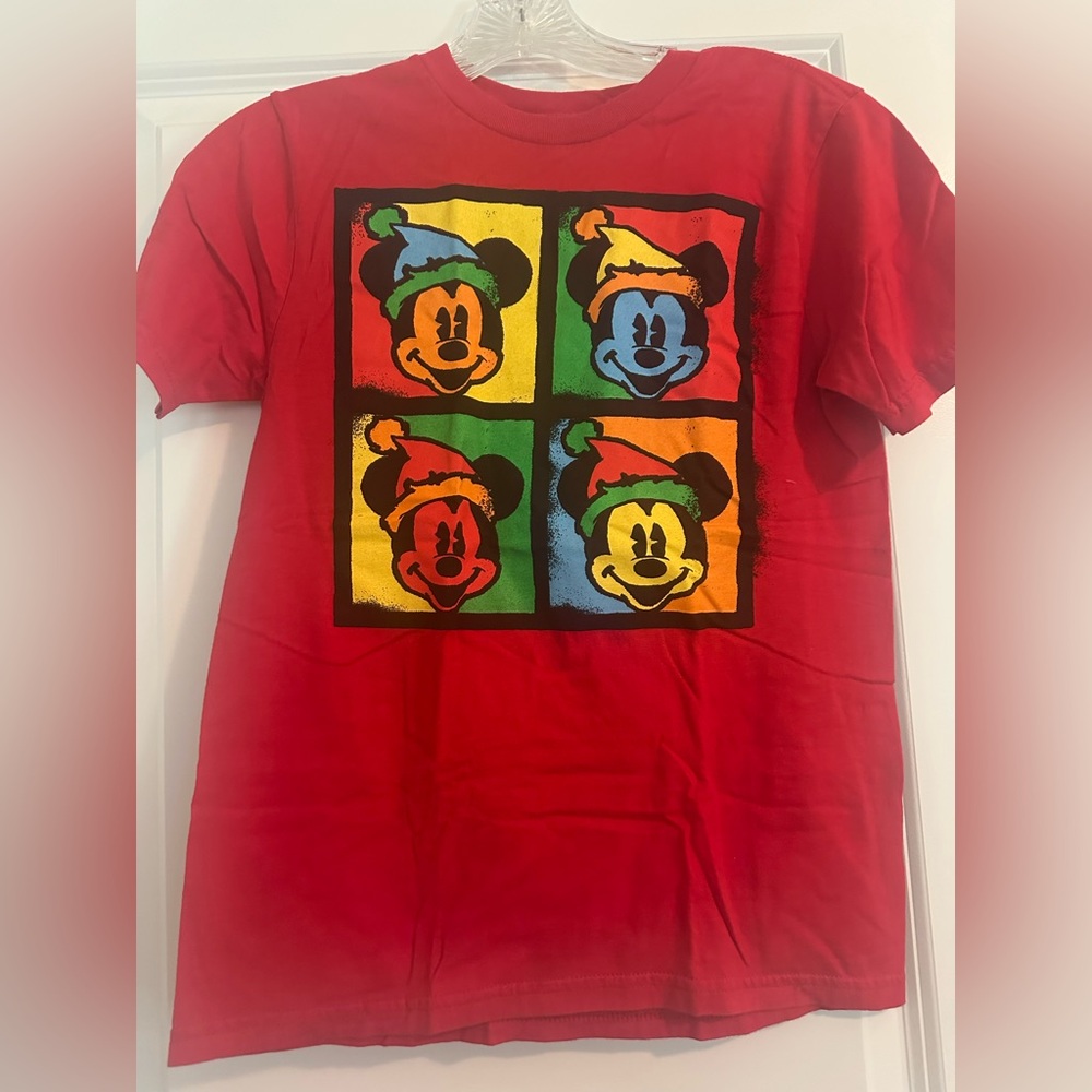 Disney Kids Red and Multicolor Mickey Mouse T-Shirt